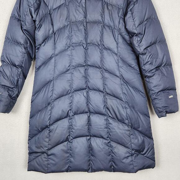 Eddie Bauer Coat Womens Medium Down Puffer Parka EB650 Faux Fur Hood 2-Way Zip - Picture 8 of 14